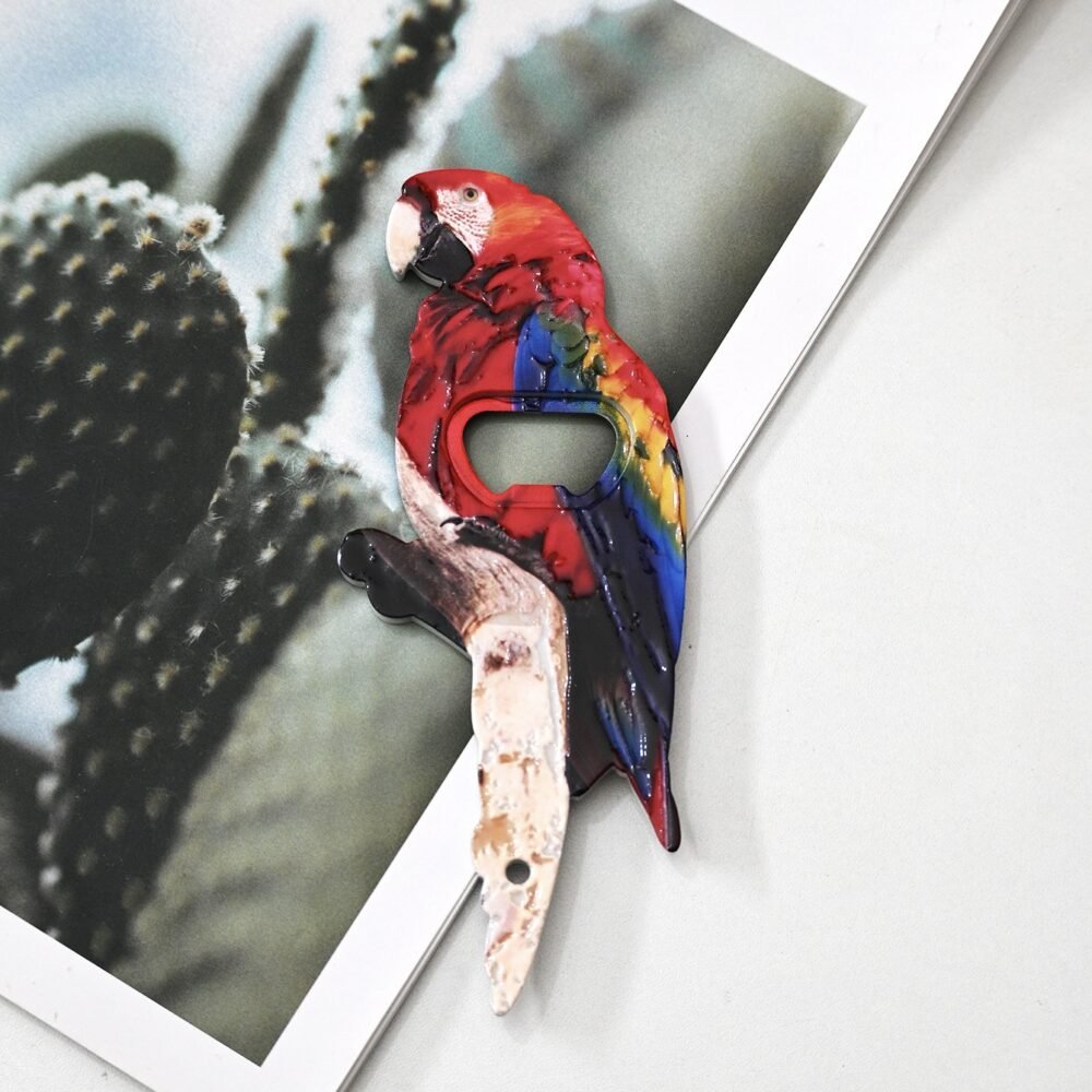 wholesale parrot bottle opener fridge magnets, melamine material with embossed craftsmanship, cute fridge magnets with colorful patterns factory direct wholesale parrot bottle opener fridge magnets, melamine material with embossed craftsmanship, cute fridge magnets with colorful patterns factory direct