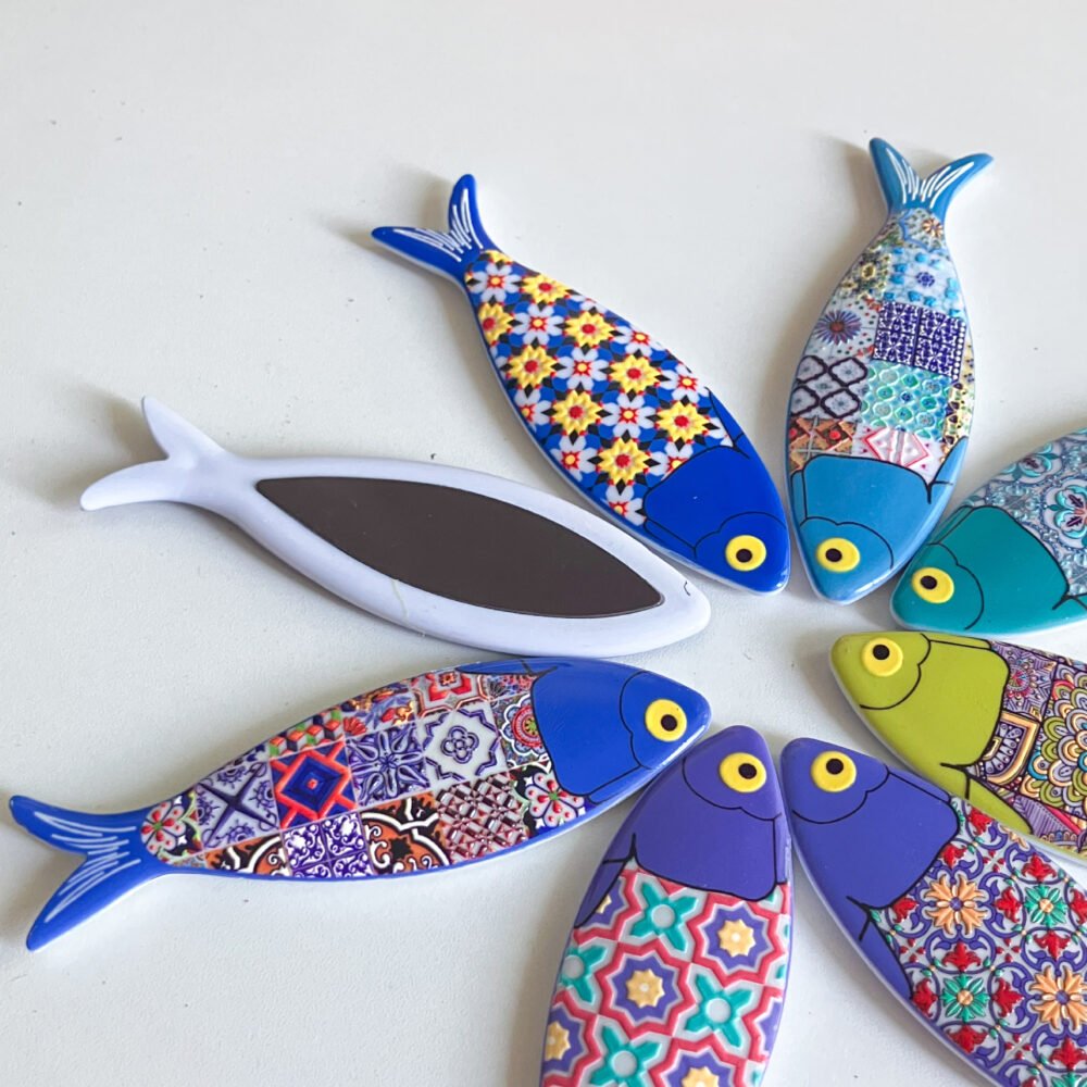 wholesale fish-shaped fridge magnets in bohemian style, colorful melamine material with embossed patterns for home daily decorations factory direct