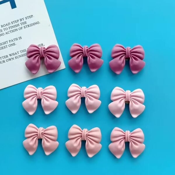 wholesale cute pink bow handmade diy mobile phone cases, fridge and cup stickers, hair clips and accessories, resin components and materials factory direct