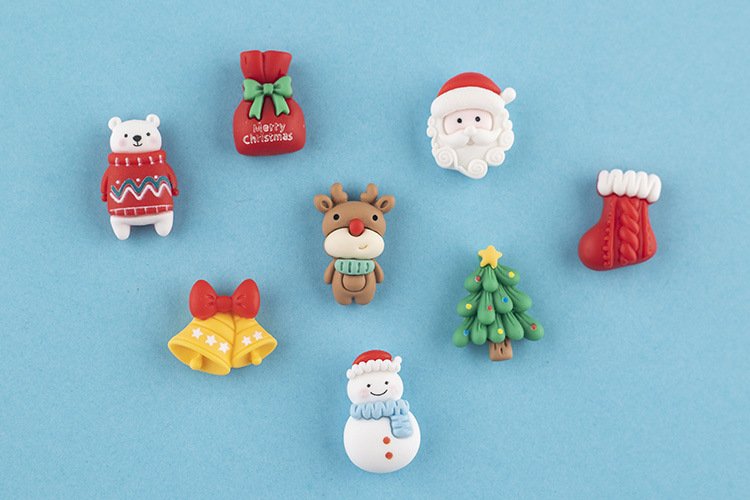wholesale christmas fridge magnets: santa claus, bells, christmas socks, reindeer, christmas tree, christmas gift bags, polar bears, snowmen factory direct