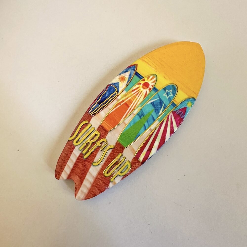wholesale skateboard-shaped fridge magnets with gold-plated craftsmanship, 3d texture, unique and creative ceramic design for decorative crafts factory direct