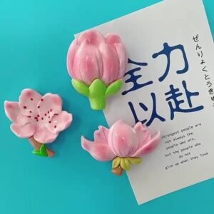 wholesale fresh country flower fridge magnets, peach blossom magnets, creative whiteboard cartoon magnetic stickers, fixing photos and message boards factory direct