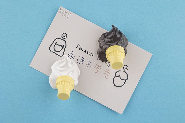wholesale chocolate 3d ice cream fridge magnets, food cone magnetic stickers, creative cute fridge door decorations, ironstone factory direct