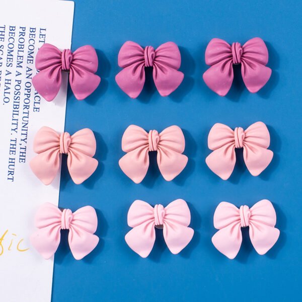 wholesale cute pink bow handmade diy mobile phone cases, fridge and cup stickers, hair clips and accessories, resin components and materials factory direct