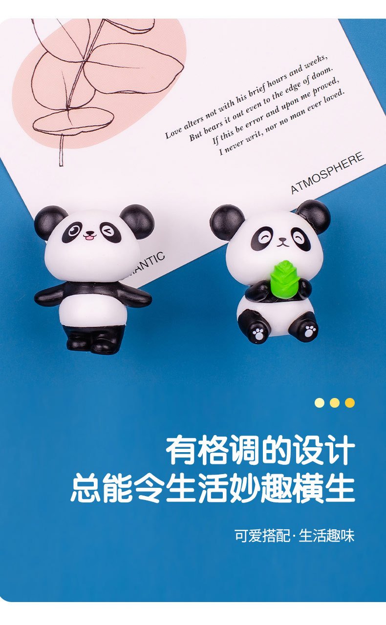 wholesale adorable panda fridge magnets, magnetic attraction, 3d creative travel cultural souvenirs, gifts, magnetic home decorations factory direct