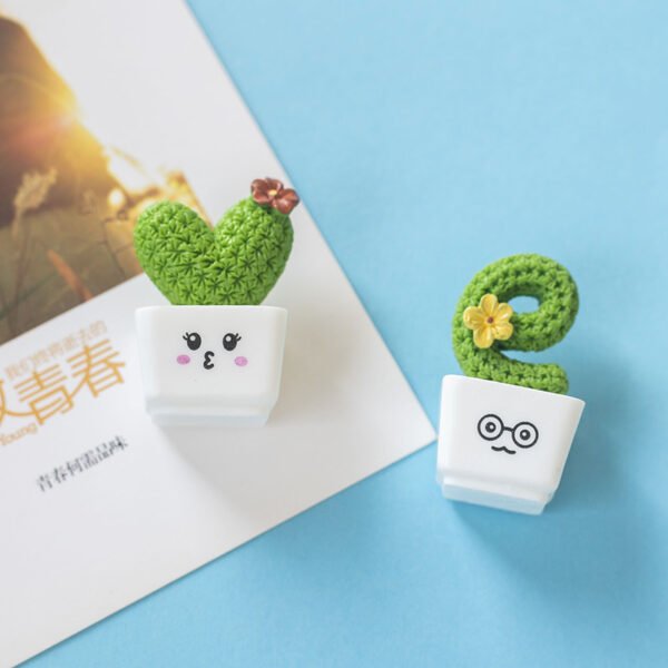 wholesale creative love cactus-shaped fridge magnets, magnetic stickers, green plant magnetic stickers, ironstone, message board stickers, note stickers factory direct