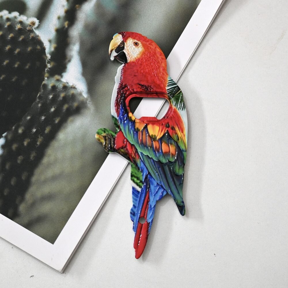wholesale parrot bottle opener fridge magnets, melamine material with embossed craftsmanship, cute fridge magnets with colorful patterns factory direct wholesale parrot bottle opener fridge magnets, melamine material with embossed craftsmanship, cute fridge magnets with colorful patterns factory direct