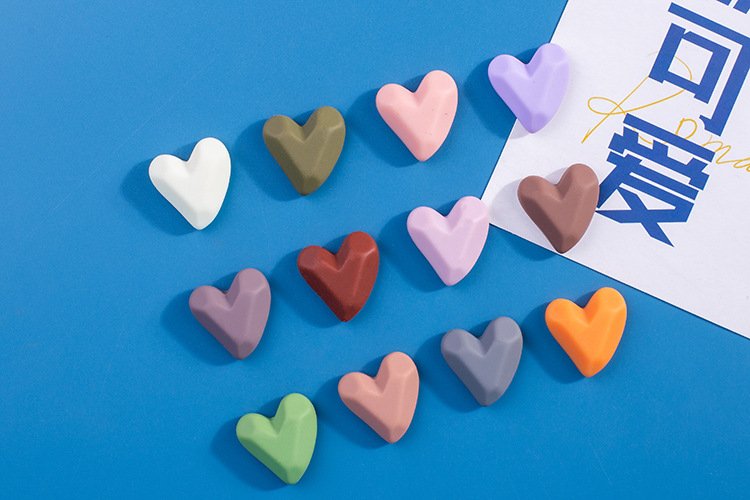 wholesale morandi retro sandblasted heart fridge magnets, magnetic stickers, nordic ins style magnetic stickers, photo and note paper magnets factory direct