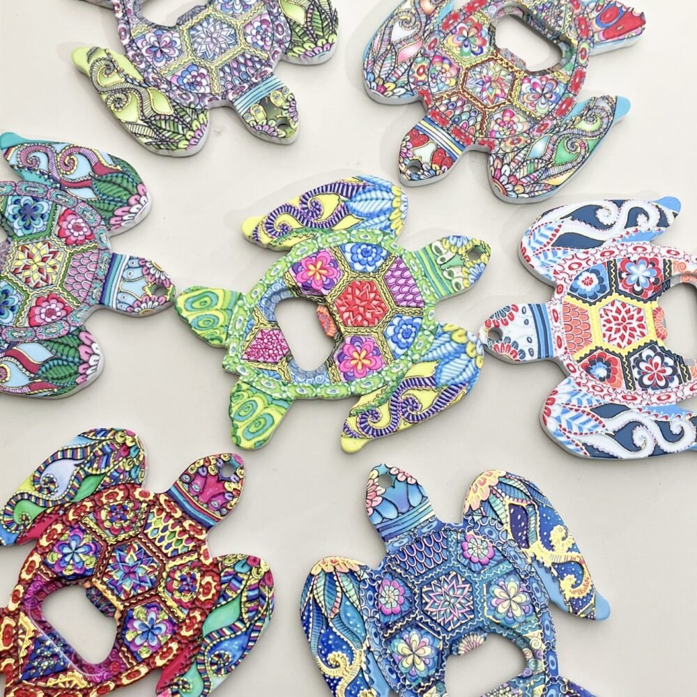 wholesale turtle bottle opener fridge magnets, melamine material with embossed texture and gold-plated craftsmanship, cute design magnets factory direct