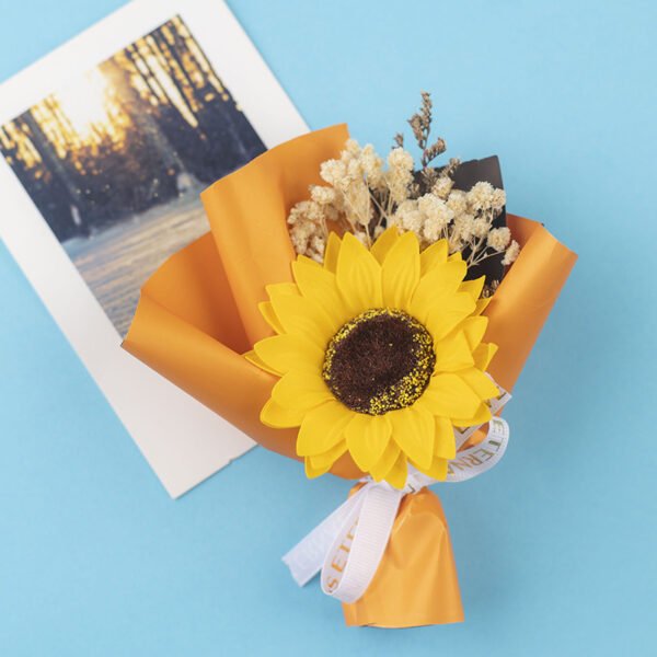 wholesale 3d realistic sunflower dried bouquet fridge magnets, magnetic stickers, wedding fridge decorations, iron magnets, magnetic stickers factory direct