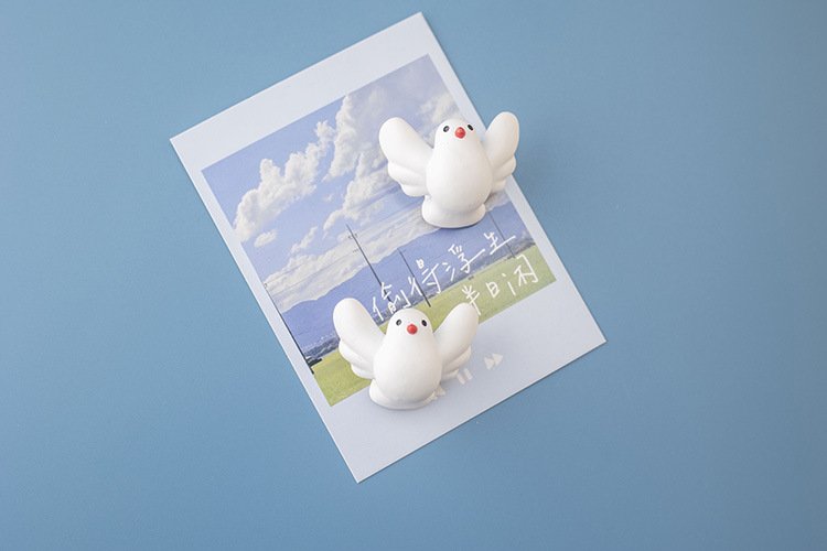 wholesale minimalist fat pigeon fridge magnets, cute personalized creative magnetic stickers, 3d peace dove ironstone strong magnets factory direct