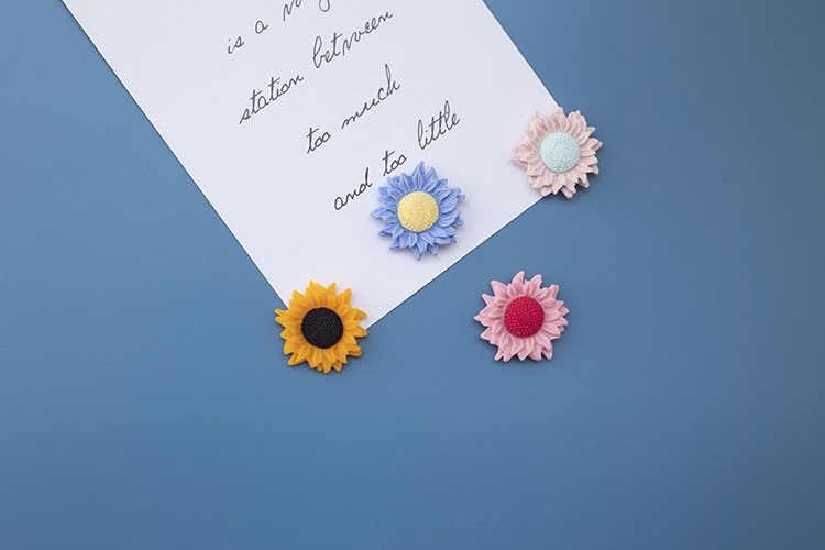 wholesale 3d sunflower magnetic fridge magnets, creative cute photo wall decorations, pvc 3d message stickers, ironstone factory direct