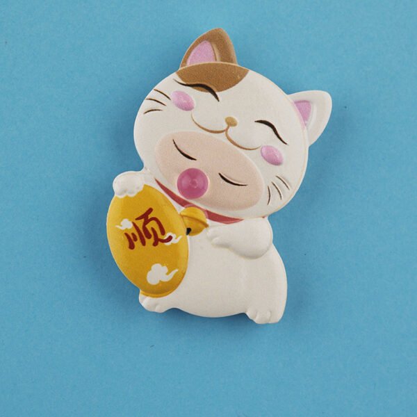 wholesale new year celebratory fridge magnets, magnetic stickers, cute korean 3d maneki-neko magnets, home decorations factory direct
