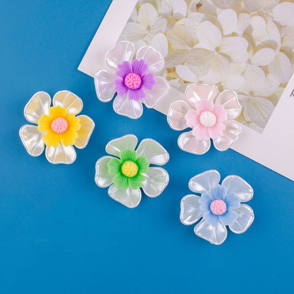 wholesale flower fridge magnets in blue, pink, purple, yellow, green, 3d decorative stickers factory direct