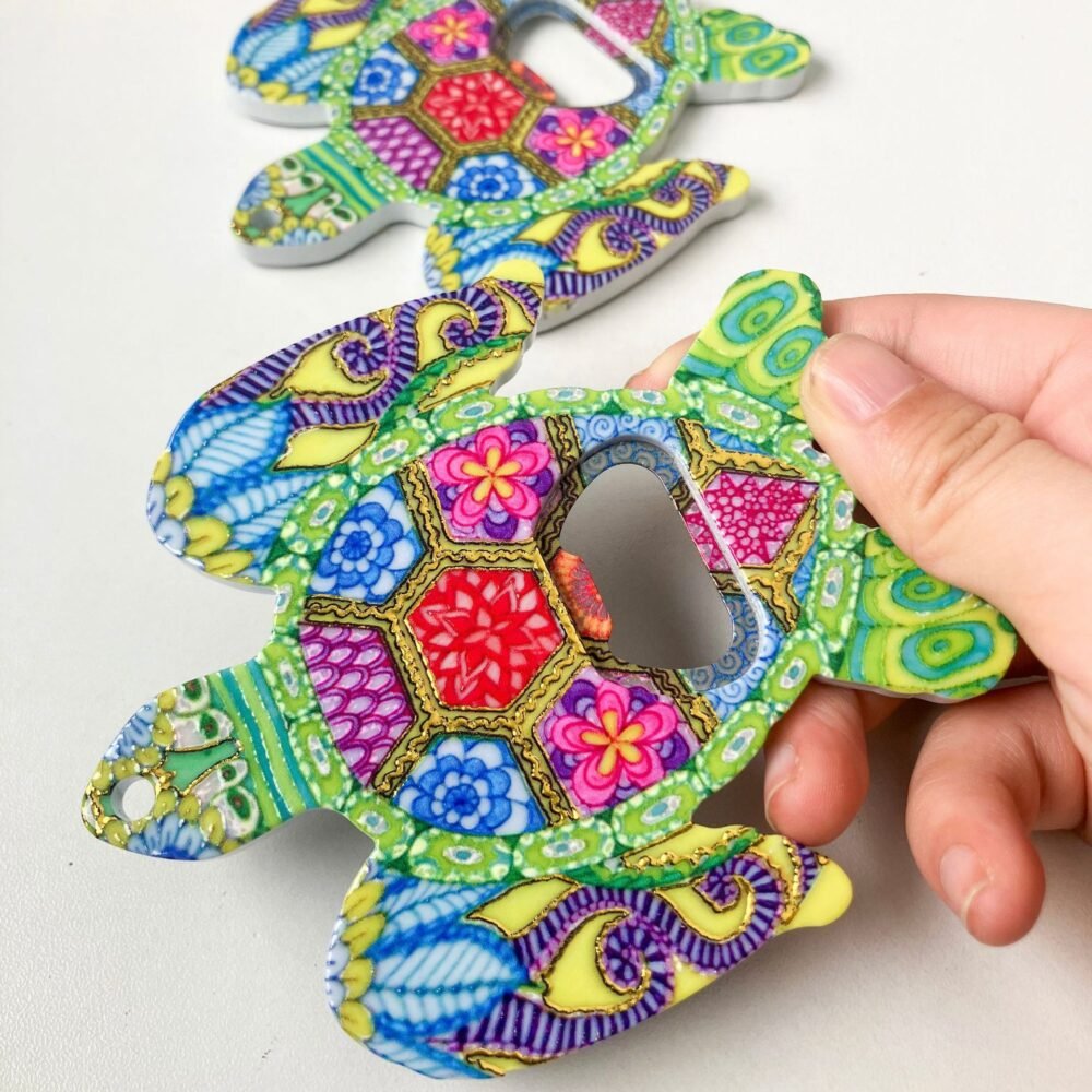 wholesale turtle bottle opener fridge magnets, melamine material with embossed texture and gold-plated craftsmanship, cute design magnets factory direct