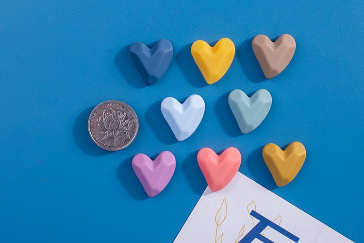 wholesale morandi retro sandblasted heart fridge magnets, magnetic stickers, nordic ins style magnetic stickers, photo and note paper magnets factory direct