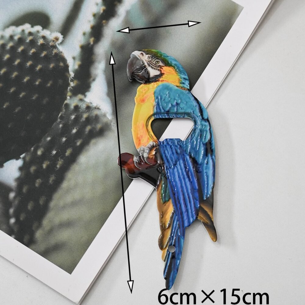 wholesale parrot bottle opener fridge magnets, melamine material with embossed craftsmanship, cute fridge magnets with colorful patterns factory direct wholesale parrot bottle opener fridge magnets, melamine material with embossed craftsmanship, cute fridge magnets with colorful patterns factory direct