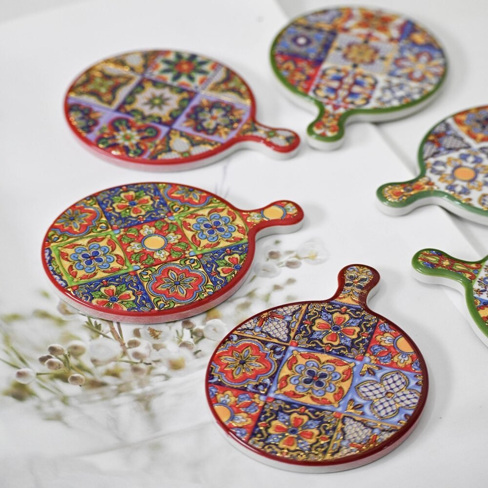 wholesale bohemian style embossed gold-plated melamine fridge magnets, bestselling synthetic resin decorations factory direct