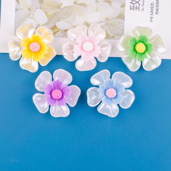 wholesale flower fridge magnets in blue, pink, purple, yellow, green, 3d decorative stickers factory direct