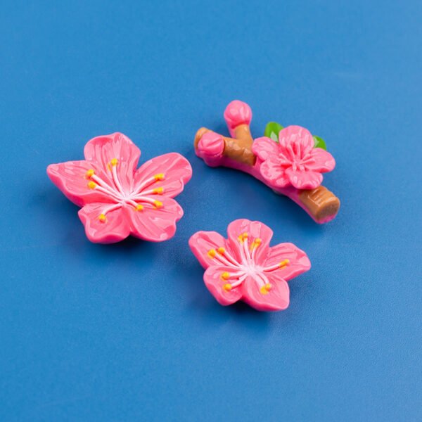 wholesale adorable flower decorative magnetic stickers, 3d home message board magnets, peach blossom fridge magnets with branches, set factory direct