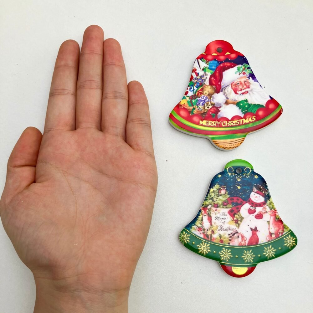 wholesale bell christmas ceramic fridge magnets, gold-plated craftsmanship, 3d texture, unique and creative fridge magnets factory direct