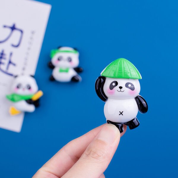 wholesale cute panda cartoon fridge magnets, 3d magnetic iron for fridge doors, home iron cabinets, and entrance decorations factory direct