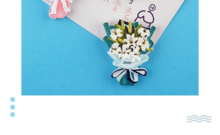 wholesale realistic resin 3d bouquet fridge magnets, creative magnets with roses, sunflowers, lilies, cultural and creative gifts factory direct