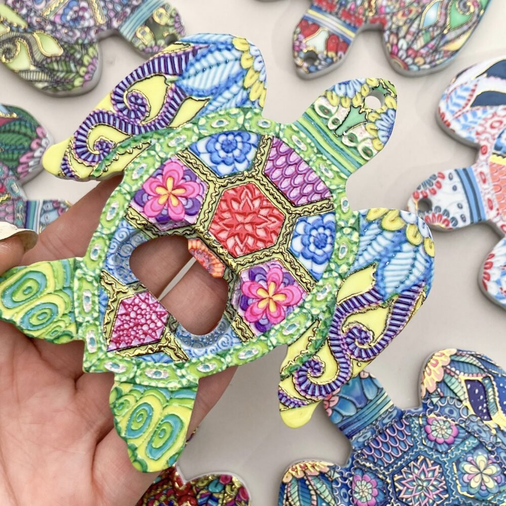 wholesale turtle bottle opener fridge magnets, melamine material with embossed texture and gold-plated craftsmanship, cute design magnets factory direct