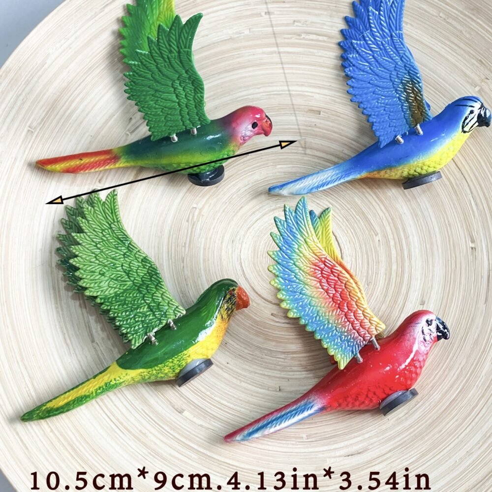 wholesale adorable realistic bird-shaped fridge magnets with movable limbs, colorful painted design for home daily use factory direct