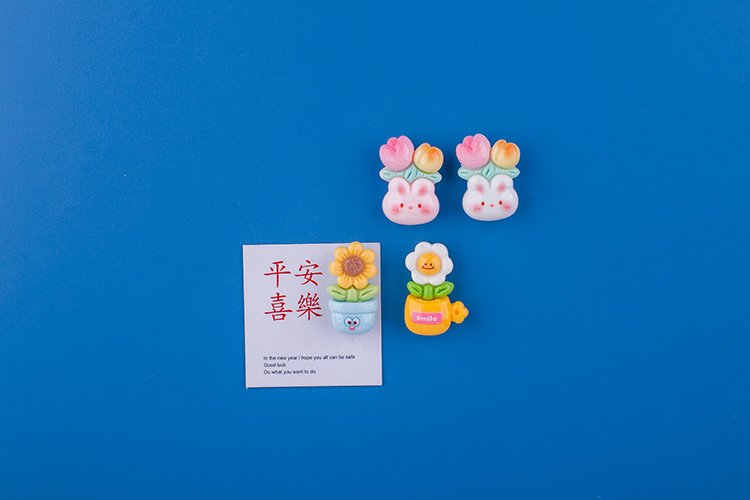 wholesale cactus fridge magnets, creative cute cartoon 3d magnetic stickers, iron decorative message stickers factory direct