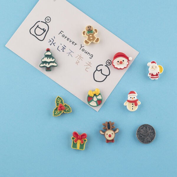 wholesale cartoon christmas fridge magnets, magnetic stickers, santa claus, gift, reindeer, snowflakes, magnetic stickers, decorative stickers for festivals factory direct