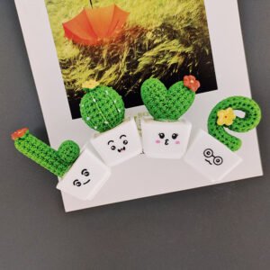 wholesale love cactus and small succulents, nordic plants, ins magnetic fridge magnets, 3d resin, museum and bookstore cultural and creative products factory direct