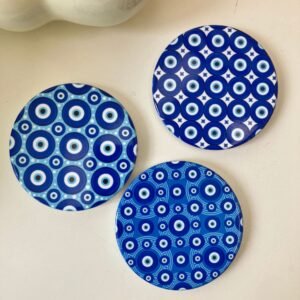 wholesale round angel eye ceramic fridge magnets, suitable for amazon cross-border european and american markets, home daily decorative magnets factory direct