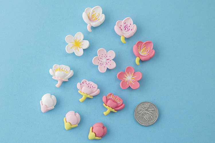 wholesale fresh resin fridge magnets, magnetic stickers, magnetic iron stickers, country flowers, creative whiteboard stickers, peach blossom magnetic stickers, cup stickers factory direct