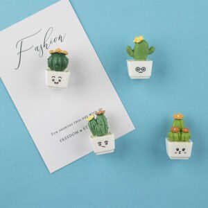 wholesale cactus and succulent green plant fridge magnets, magnetic stickers, 3d home decorations set, ironstone factory direct