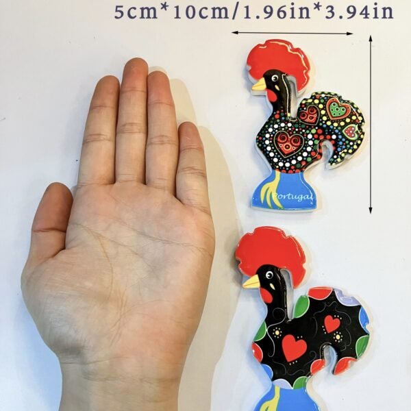 wholesale rooster-shaped fridge magnets, travel souvenirs, home decorative crafts, creative ceramic factory direct