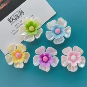 wholesale flower fridge magnets in blue, pink, purple, yellow, green, 3d decorative stickers factory direct