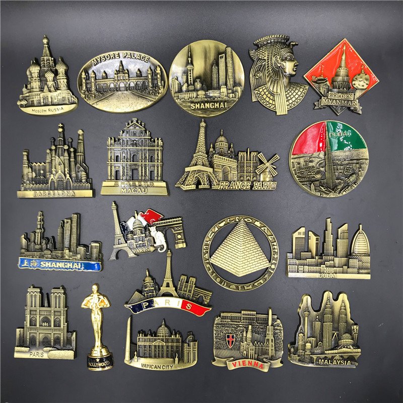 metal fridge magnets tourist souvenirs dealer france panorama 1