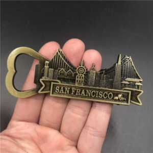 metal fridge magnets travel souvenirs golden gate bridge