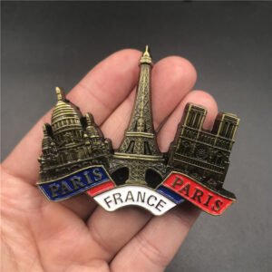 metal refrigerator magnets tourist souvenirs 3 representative buildings in france