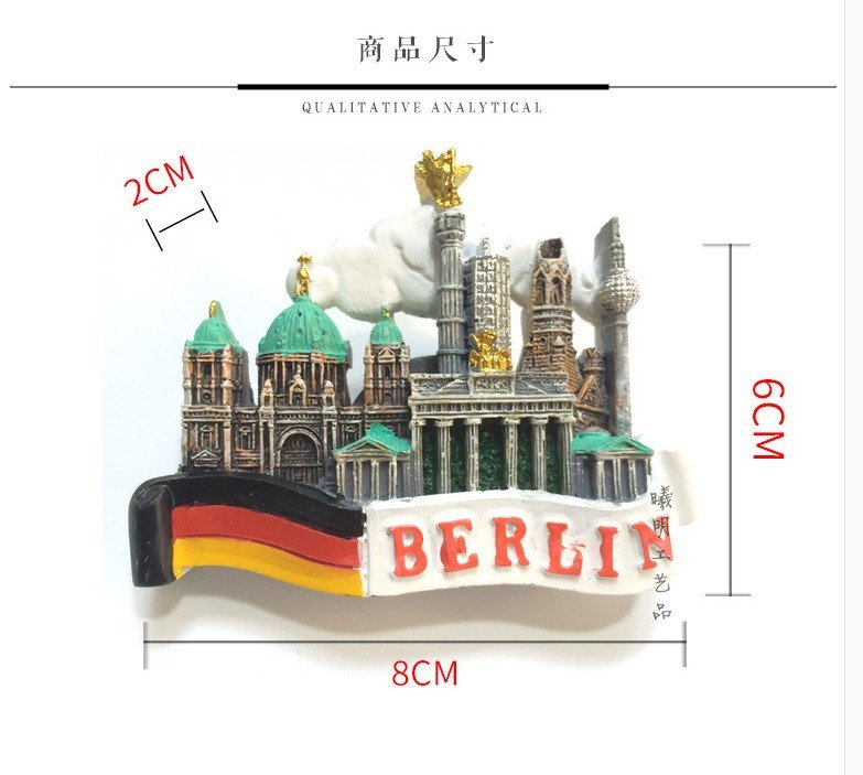 3d berlin ancient architecture tourism commemorative gift refrigerator sticker desktop ornament collection magnetic sticker