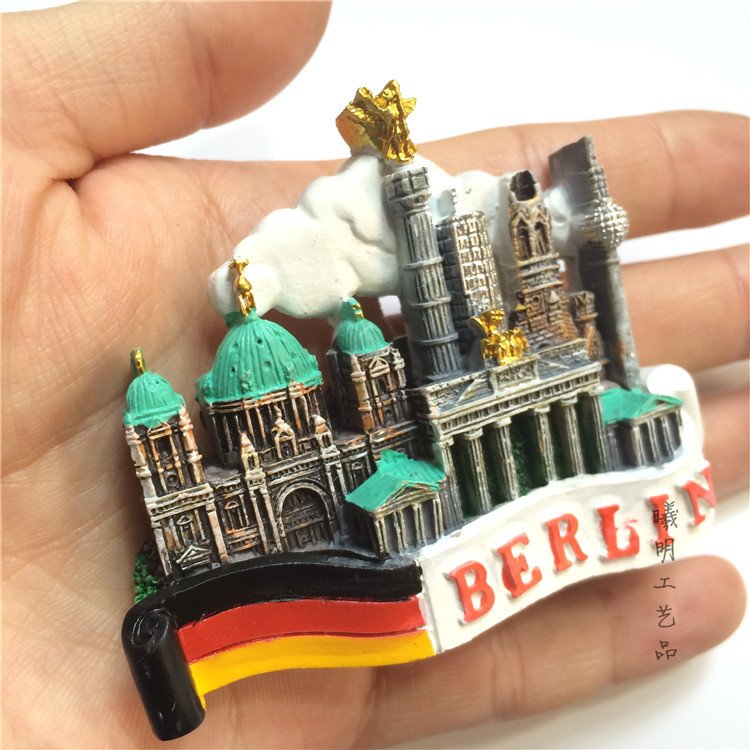 3d berlin ancient architecture tourism commemorative gift refrigerator sticker desktop ornament collection magnetic sticker