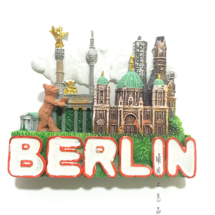 3d berlin ancient architecture tourism commemorative gift refrigerator sticker desktop ornament collection magnetic sticker