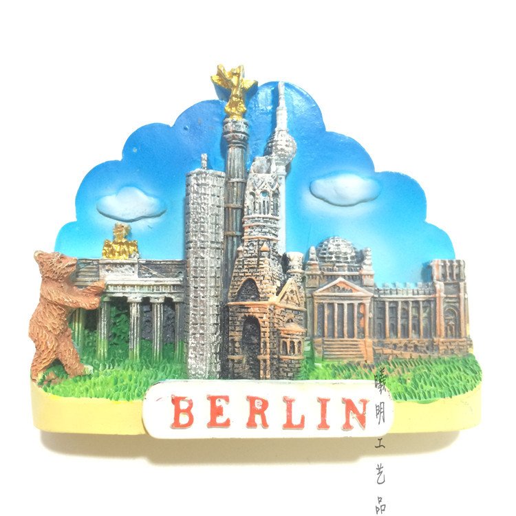 3d berlin ancient architecture tourism commemorative gift refrigerator sticker desktop ornament collection magnetic sticker