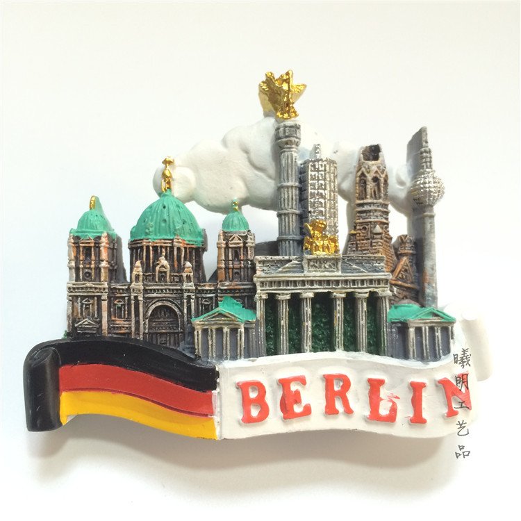 3d berlin ancient architecture tourism commemorative gift refrigerator sticker desktop ornament collection magnetic sticker