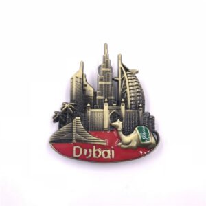 metal refrigerator magnet tourist souvenir oem dubai panoramic camel