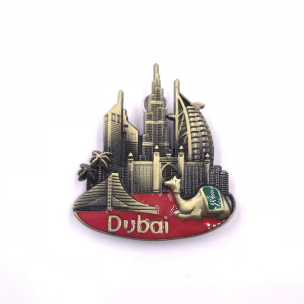metal refrigerator magnet tourist souvenir oem dubai panoramic camel