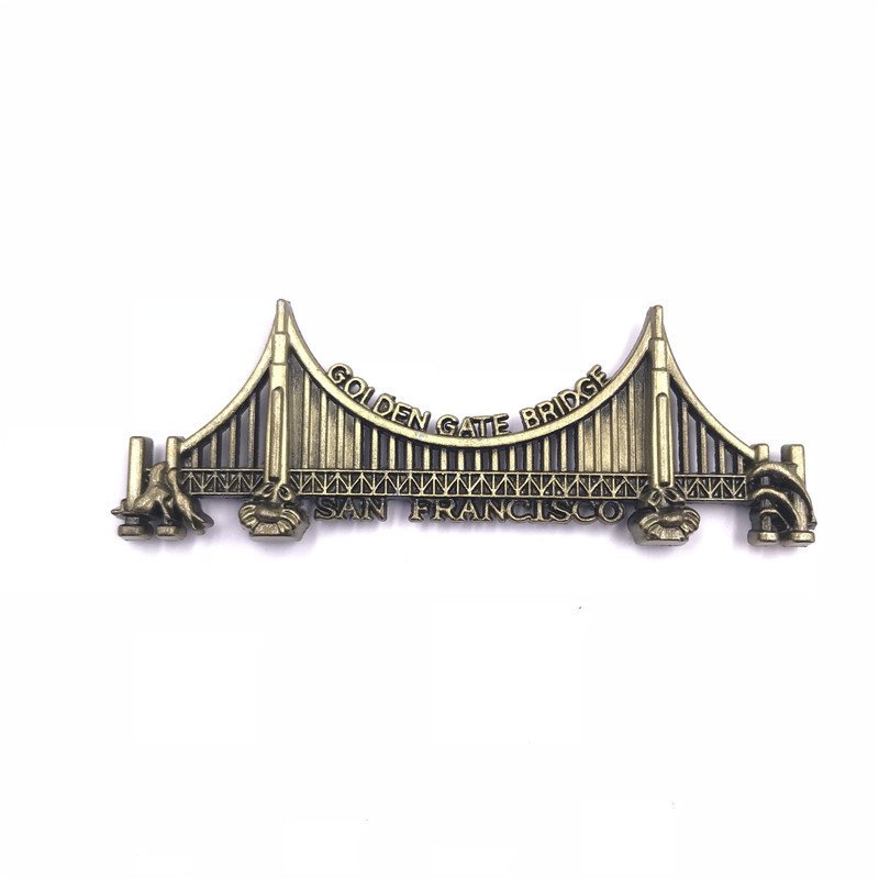 metal fridge magnets tourist souvenirs oem shanghai paradise