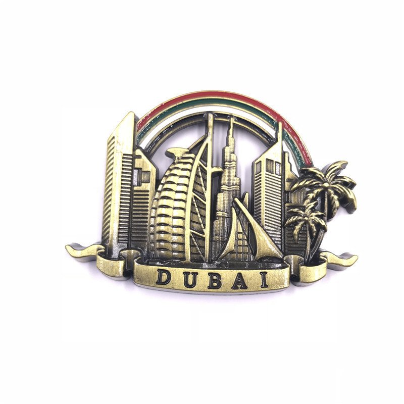 metal fridge magnets tourist souvenirs oem shanghai paradise