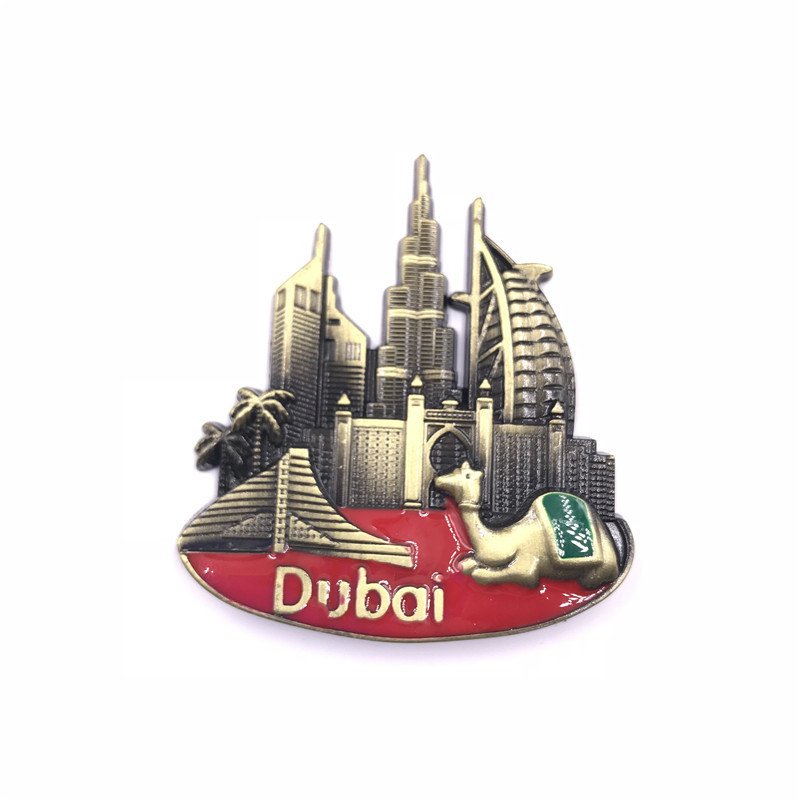 metal fridge magnets tourist souvenirs oem shanghai paradise